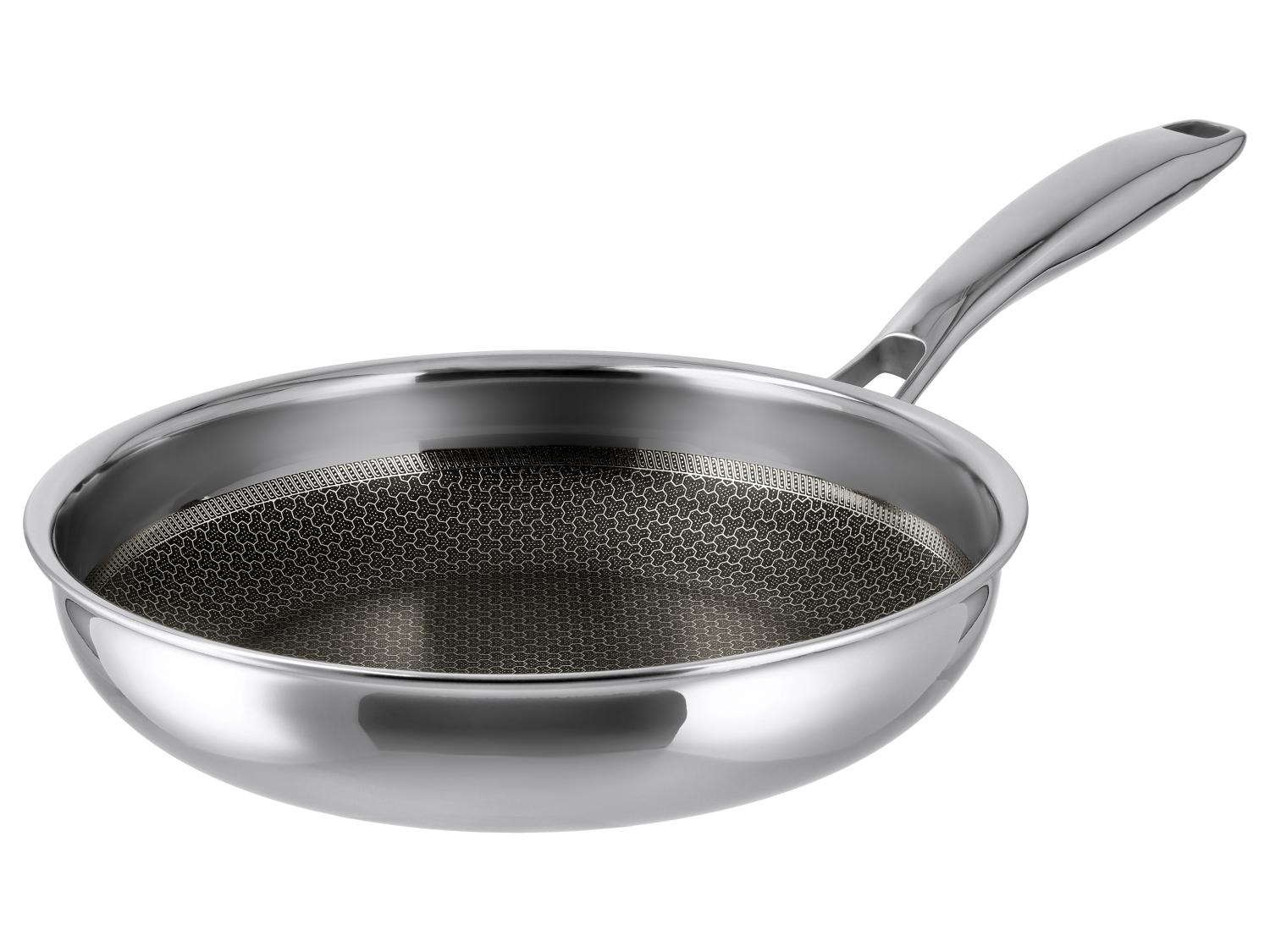SILVERCREST® Premium-Edelstahlpfanne mit Wabenstruktur, Ø 24 cm